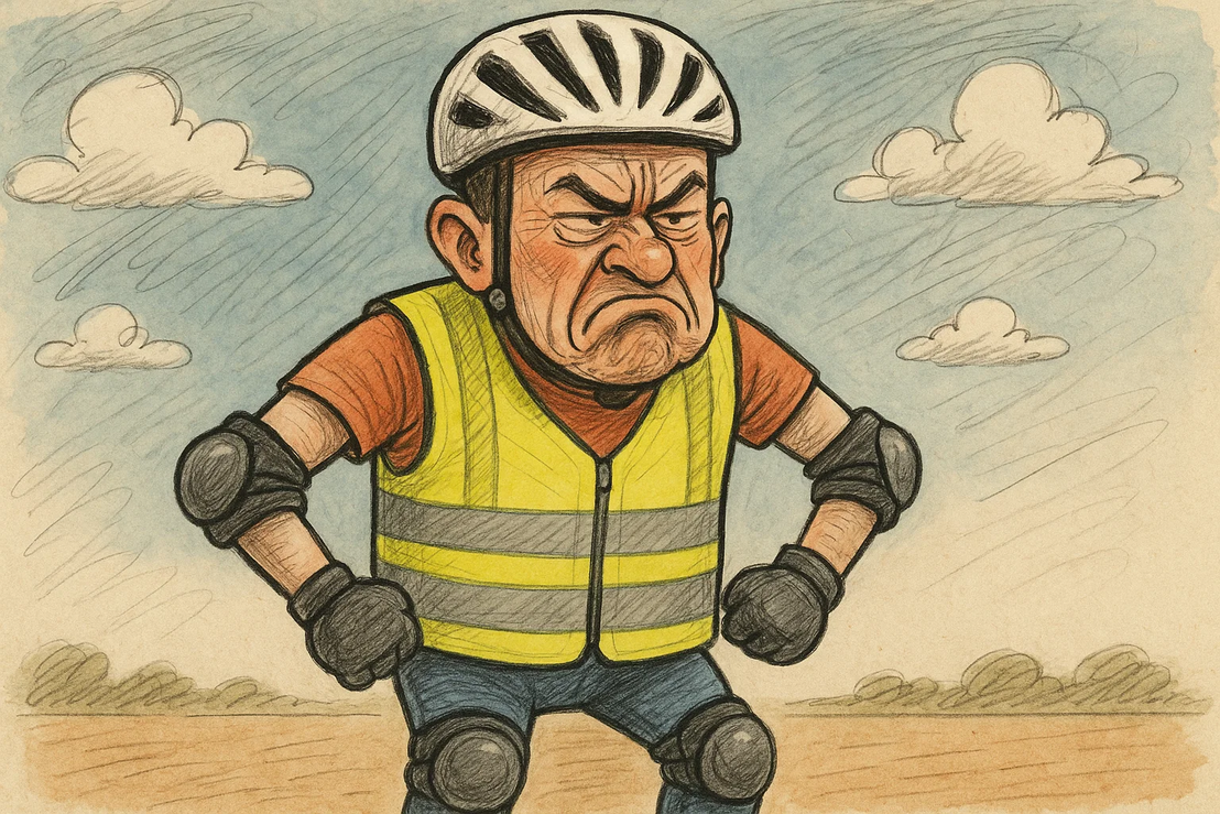 Sicherheit statt Lebensfreude. Karikatur: Andre Utkiek